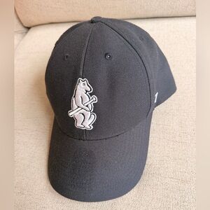 Chicago Cubs Black Baseball Cap with White Bear Logo